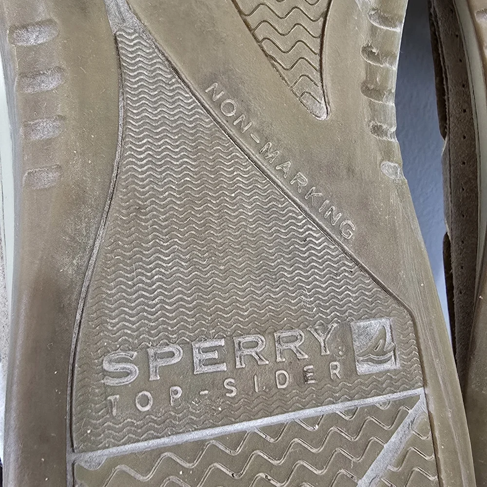 Sperry Top-Sider Leather Gold Sparkle Rhinestones Women's Size 8.5M - Picture 10 of 10